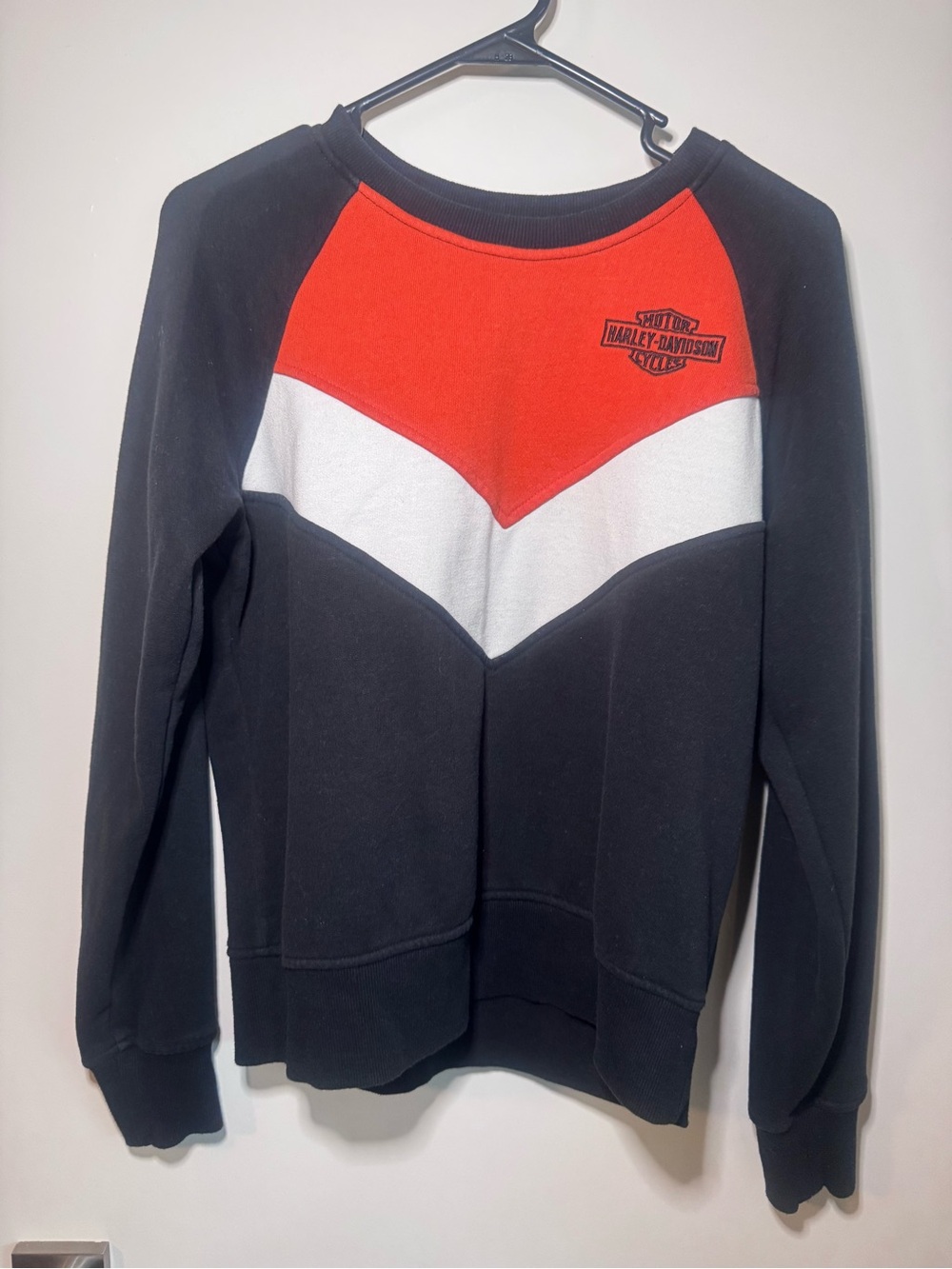 Harley-Davidson Women's Black & Orange Pullover Sweater